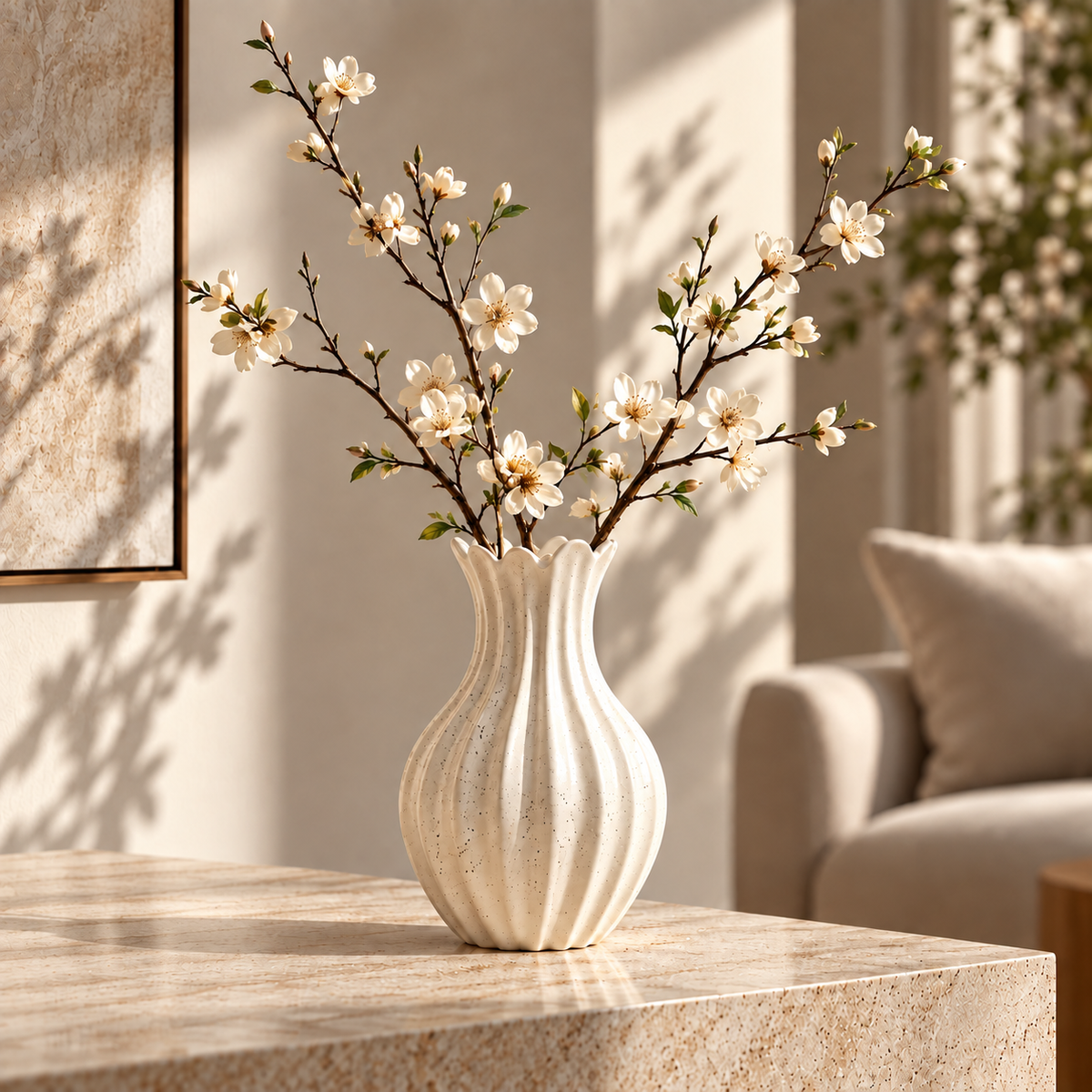 Matte White Sculptural Ceramic