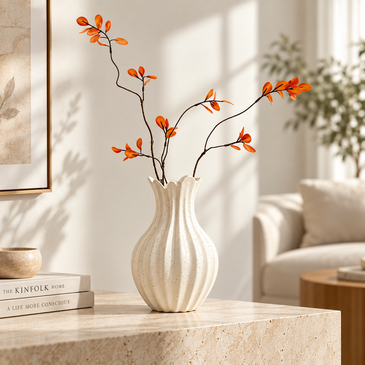Matte White Sculptural Ceramic